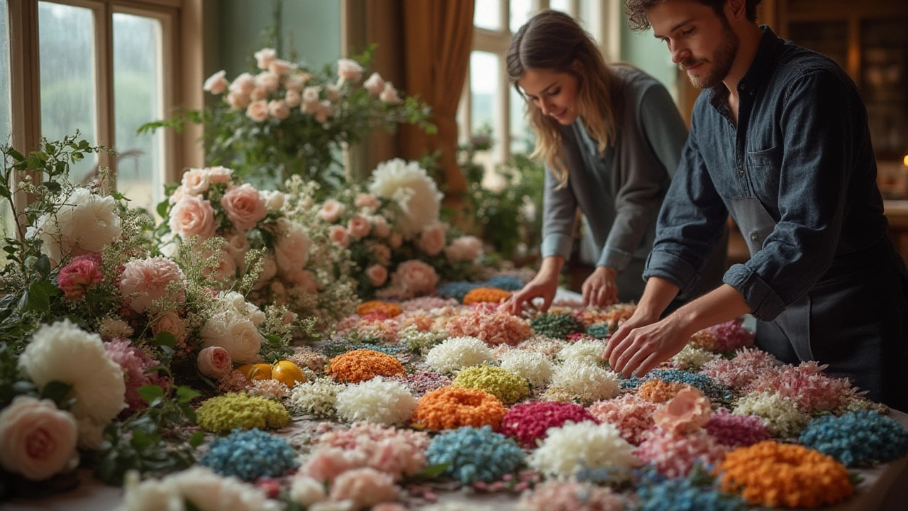 Wedding Flower Colors and Themes: Mixing It Up