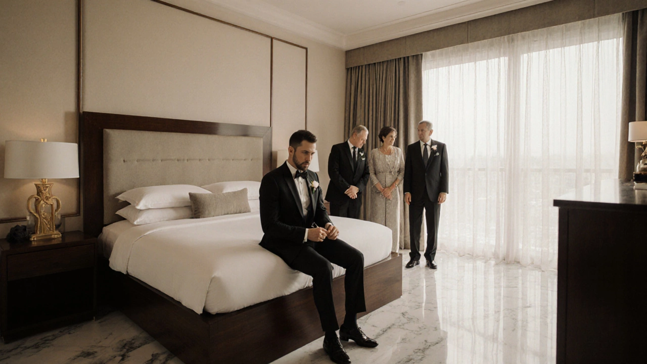 Who Stays with the Groom the Night Before the Wedding?