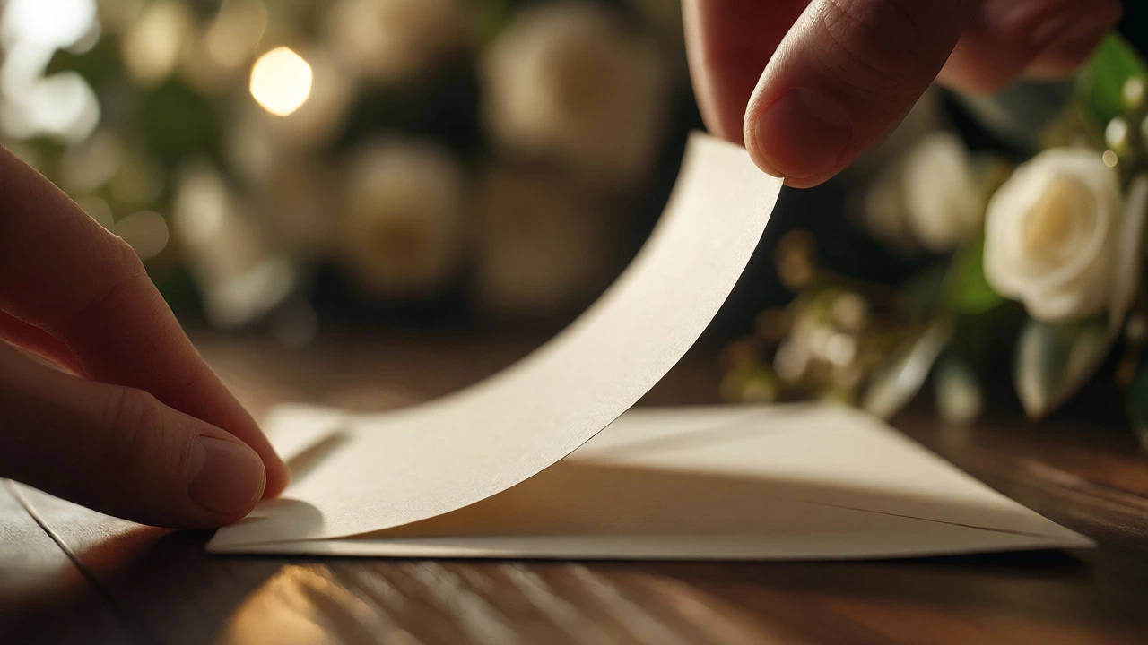 Close-up of fingers testing paper bend strength